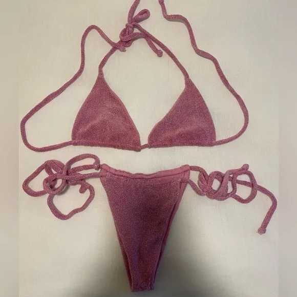 Frankie's Bikinis Lavender Triangle Bikini - Picture 4 of 9